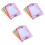 36Pcs Reusable Dry Erase Pockets Clear Both Sides Assorted Colors PVC 3