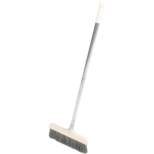 4Pcs Telescoping Soft Broom for Floor Cleaning Home Office Silver