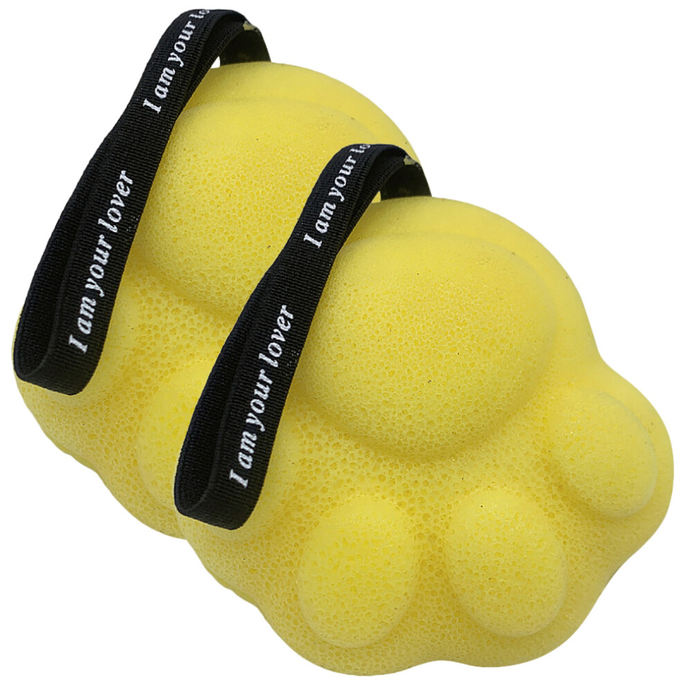 Vaguelly Yellow 6Pcs Shower Sponge Back Brush Scrubber For Home Bathing