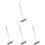 4Pcs Telescoping Soft Broom for Floor Cleaning Home Office Silver 4
