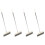 4Pcs Telescoping Soft Broom for Floor Cleaning Home Office Silver 6