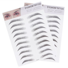 6Pcs Black Eyebrow Stencils Imitation Eyebrow Temporary Makeup Tool