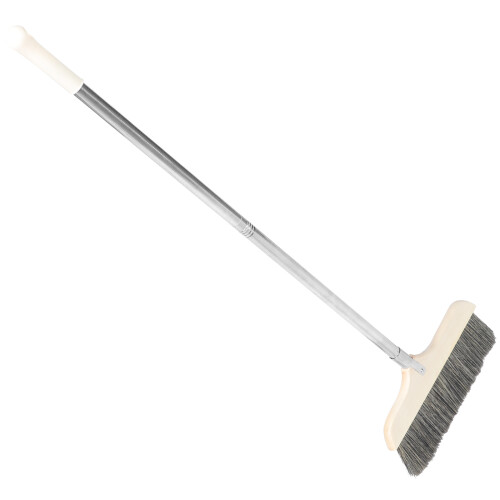 4Pcs Telescoping Soft Broom for Floor Cleaning Home Office Silver 1