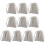 10pcs Silicone Cable Ties Heavy Duty Reusable Zip Ties Fixing Ring Cable Loop Self-Locking 1