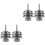 4Pcs Guitar Strap Metal Locks Silver Alloy Anti-Off Button Accessories 5