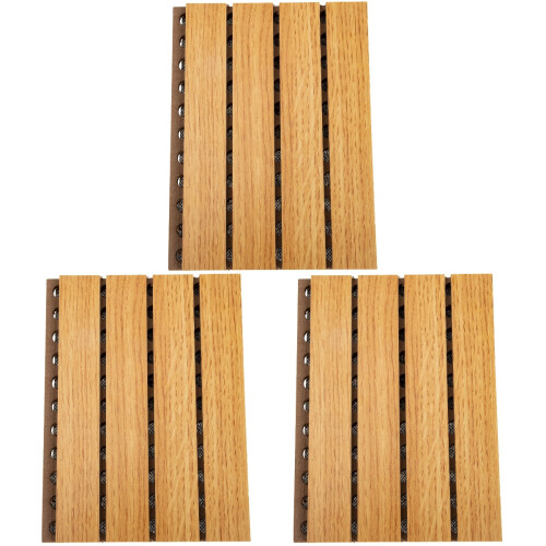 3St Geluidsabsorberende Panelen Houtkleur Voor Thuis 1