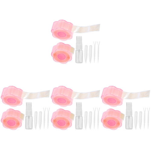 4Sets Invisible Eyelid Tape Pink Double Eyelid Strips Makeup Tool 1
