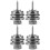4Pcs Guitar Strap Metal Locks Silver Alloy Anti-Off Button Accessories 7