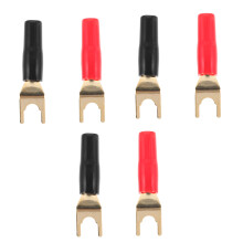 Worgeous Audio Speaker Connector U-Shaped Gold Plated Copper 6pcs