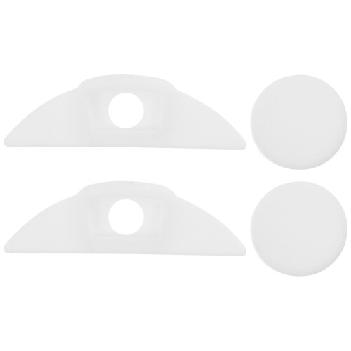2Sets Reusable White Silicone Spill Stopper Caps for Cups and Bottles 1