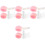 4Sets Invisible Eyelid Tape Pink Double Eyelid Strips Makeup Tool 3