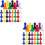 64Pcs Colorful Plastic Pawn Chess Pieces for Educational Board Games 6