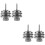 4Pcs Guitar Strap Metal Locks Silver Alloy Anti-Off Button Accessories 8