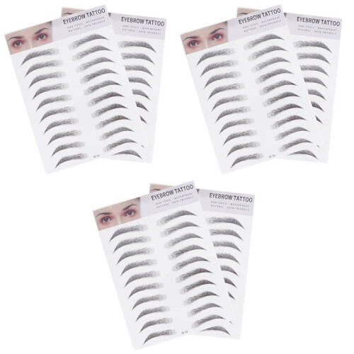 6Pcs Black Eyebrow Stencils Imitation Eyebrow Temporary Makeup Tool 2