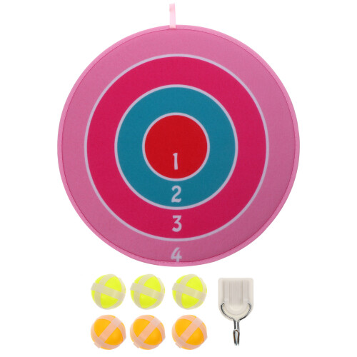 2Ensembles Board De Lance Multifonction Rose Avec Balles Collantes