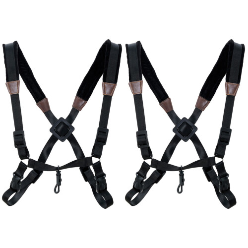 2Pcs Black Saxophone Shoulder Strap Nylon Harness for Easy Playing 1