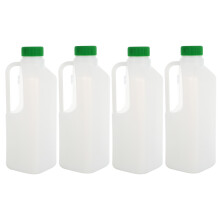 4pcs Plastic Lamb Milk Bottles With Tough Anti-Bite Nipples Animal Nursing Feeders For Sheep And Livestock Feeding Needs