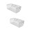 2Pcs Stainless Steel Roof Gutter Downspout Guards Silver Mesh Filter 6