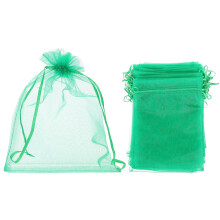 250Pcs Durable Green Fruit Netting Bags Drawstring for Garden Use