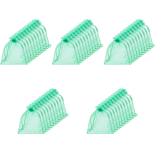 250Pcs Durable Green Fruit Netting Bags Drawstring for Garden Use 1