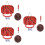 3Sets Mini Basketbal Set, Compact En Draagbaar Kinderspeelgoed Bruin 7