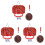 3Sets Mini Basketbal Set, Compact En Draagbaar Kinderspeelgoed Bruin 2