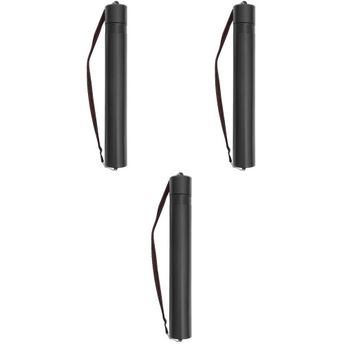3Pcs Durable Plastic Poster Case Black for Scroll and Drawing Paper 2
