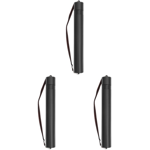 3Pcs Durable Plastic Poster Case Black for Scroll and Drawing Paper 1