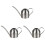 3Pcs Solid Stainless Steel Watering Kettle Silver for Plant Care 2