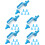 5Ensembles Kit Bleu Outils Décoration Crème Biscuit 6