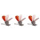 3Pcs Metal Spring Guitar Pick Clamp Multi Color Durable Strap Clip 4