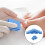 100Pcs Manicure Tool Blue Nail Polishing Buffer Nail File Block 6
