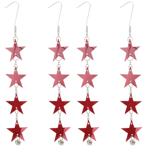 4Pcs Garden Bird Repelling Tool Reflective Hanging Five-Pointed Star 1