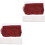 2Pcs Compact Dark Red Badminton Net with Durable Mesh for Outdoor Use 2