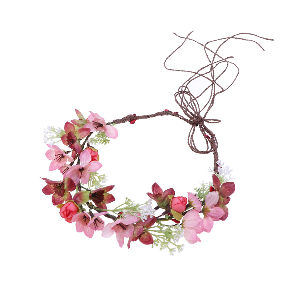 Villcase 2Pcs Multi Fabric Hair Ornaments Berry Garlands Decorative Accessories