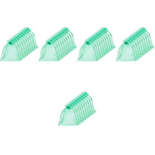 250Pcs Durable Green Fruit Netting Bags Drawstring for Garden Use 2