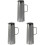 3Pcs Transparent Grey Water Pitcher with Filter Lid Tea Infuser Kettle 4