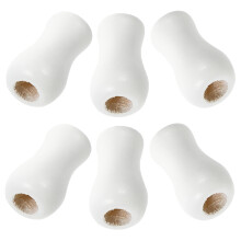 12Pcs White Wood Cord Knobs for Window Blinds and Curtains