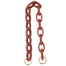 2Pcs Stylish Brown Resin Bag Strap Chain Replacement Handbag Accessory