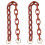 2Pcs Stylish Brown Resin Bag Strap Chain Replacement Handbag Accessory 2