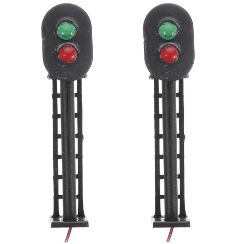 2Pcs Durable Yellow Traffic Lights Model for DIY Sand Table Decoration 2
