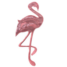 3St Roze Kleding Patches Met Pailletten Flamingo Ontwerp Voor Naaien
