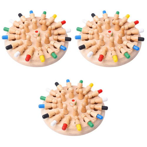 3Sets Khaki Hout Memory Interactief Educatief 2