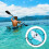 1Pc Compact Foldable Blue Kayak Sail PVC Downwind Wind Sail 7