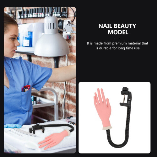 1Pc Brown Artificial Hand Model for Manicure Training and Nail Art 2