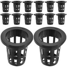 200St Plastic Hydroponic Netcups Zwart Voor Thuis En Tuinplant