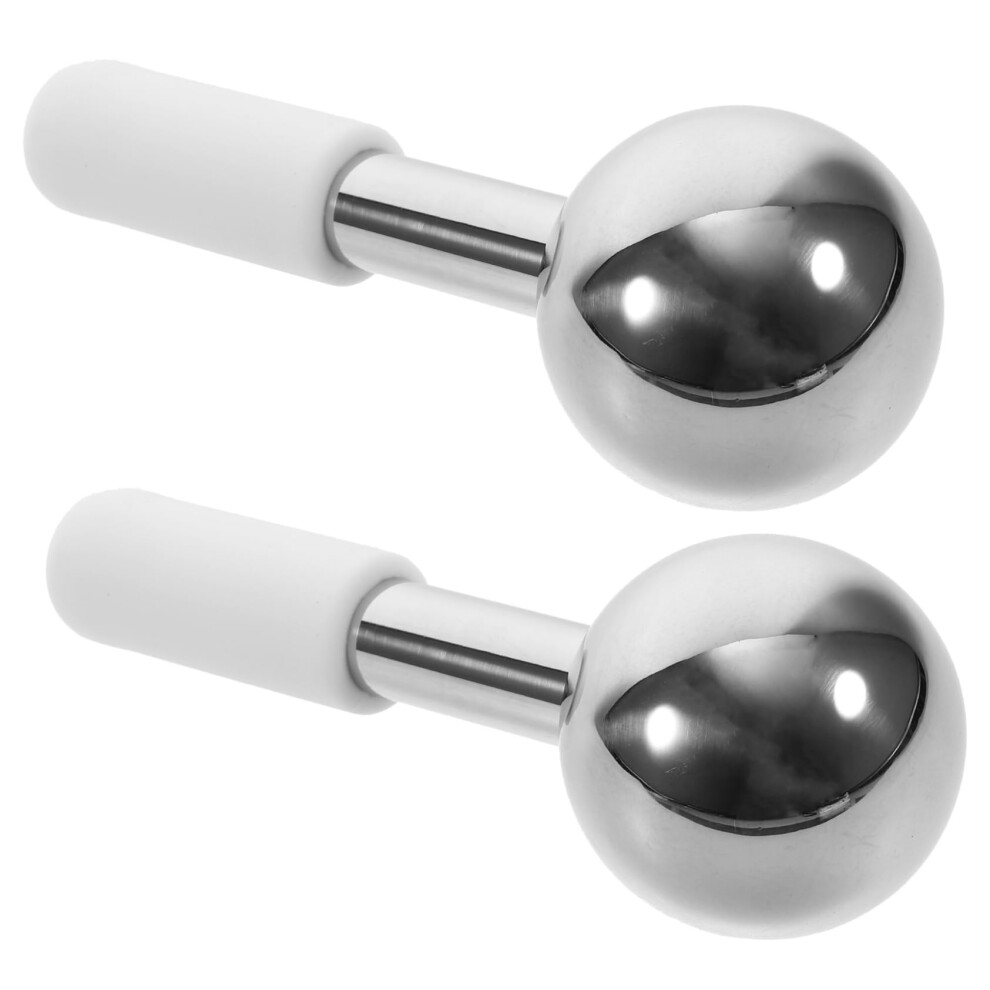 Facial Ice Globes Stainless Steel Cooling Balls for Face Massage Reduce Puffiness and Tighten Pores