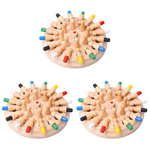 3Sets Khaki Hout Memory Interactief Educatief 1