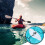 1Pc Compact Foldable Blue Kayak Sail PVC Downwind Wind Sail 5
