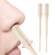 Nose Hair Trimmer 2in1 with Ear Picker, Stainless Steel 360 Blade, Travel Size for Men Women 2pcs
